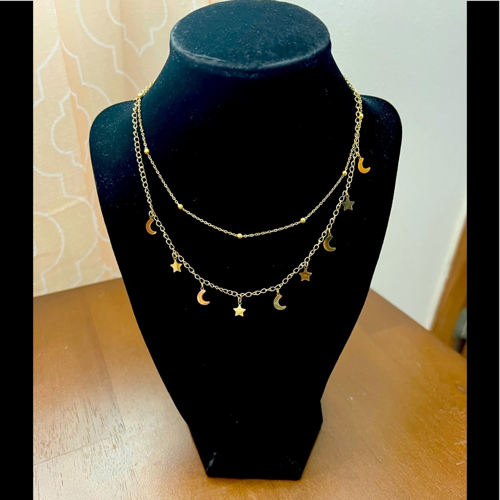 Overlay Star & Moon Necklace choker 🌜🌝🌛